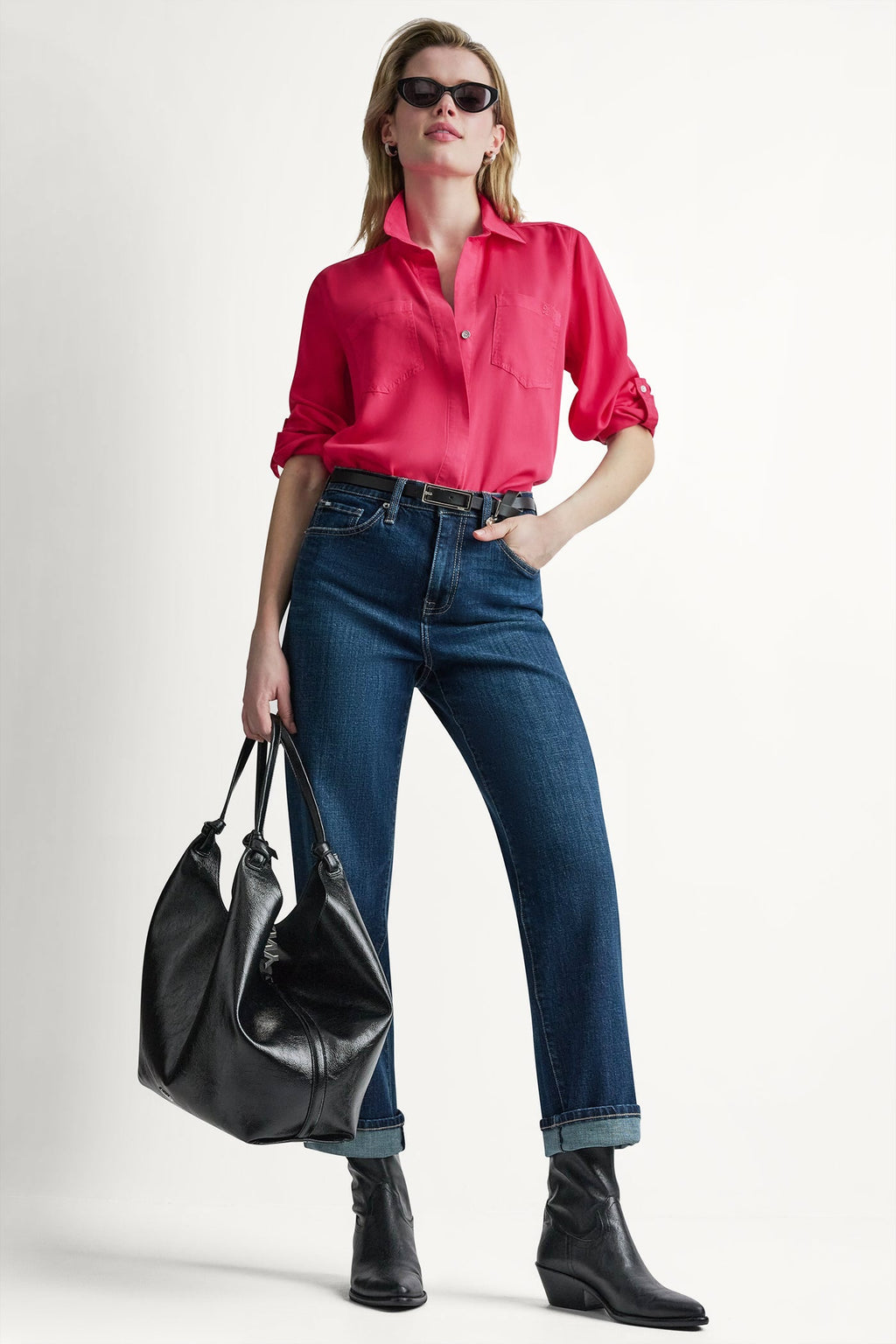GARMENT DYE SPLIT BACK SHIRT