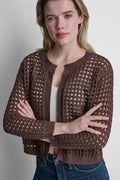 OPEN STITCH DROP SHOULDER CARDIGAN