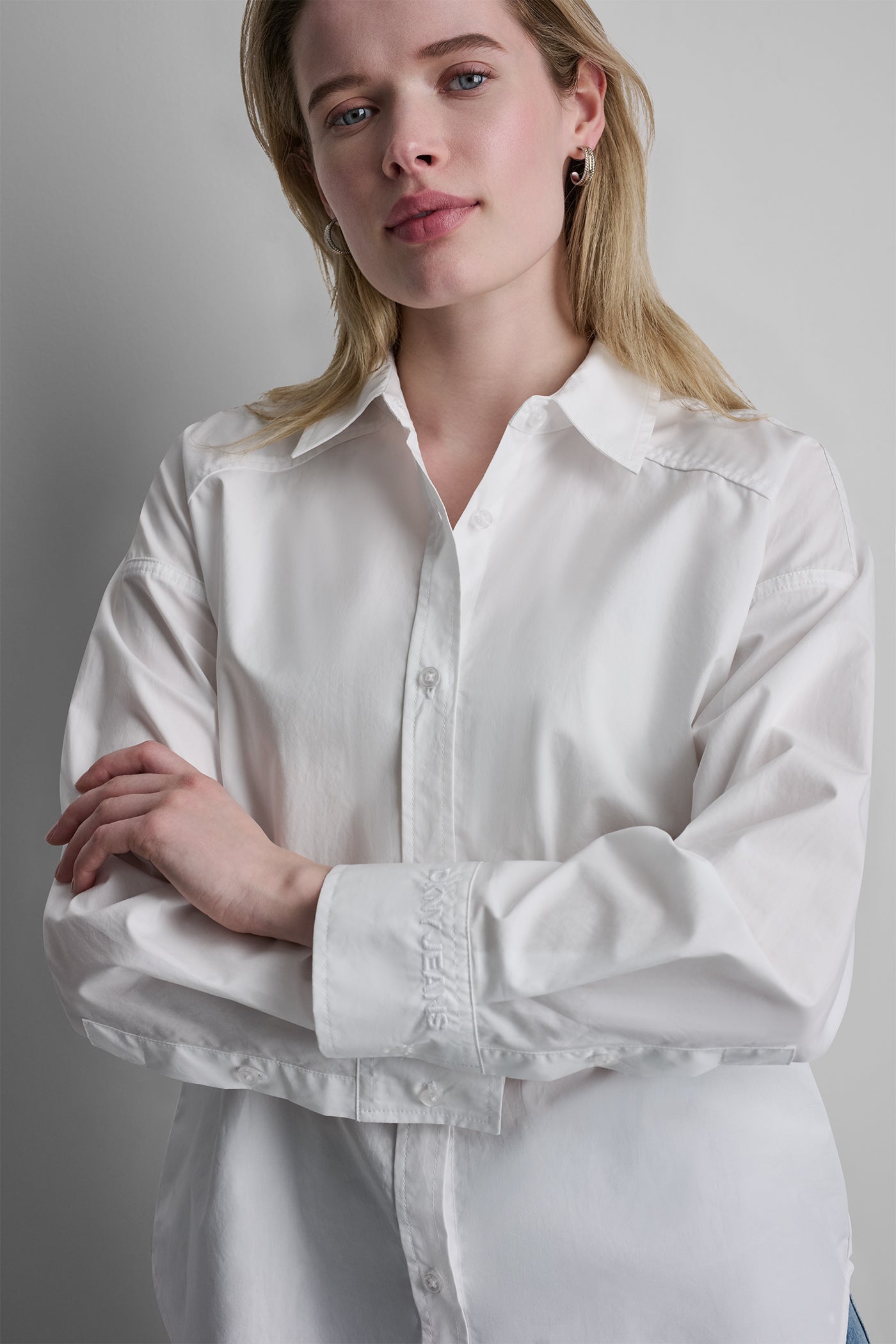 BUTTON FRONT SHIRT WITH FITTED BACK