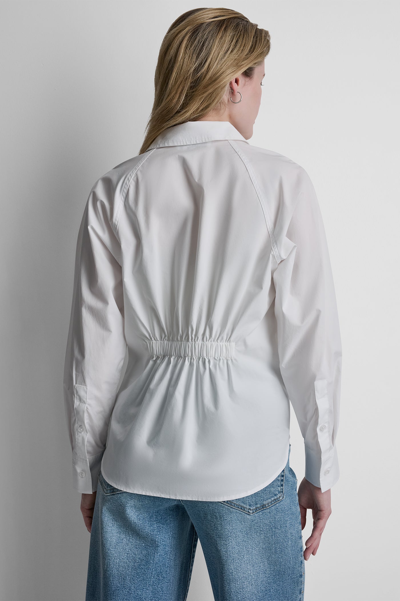 BUTTON FRONT SHIRT WITH FITTED BACK