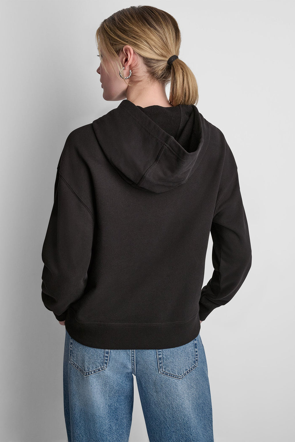 DKNY BIG APPLE RHINESTONE LOGO HOODIE