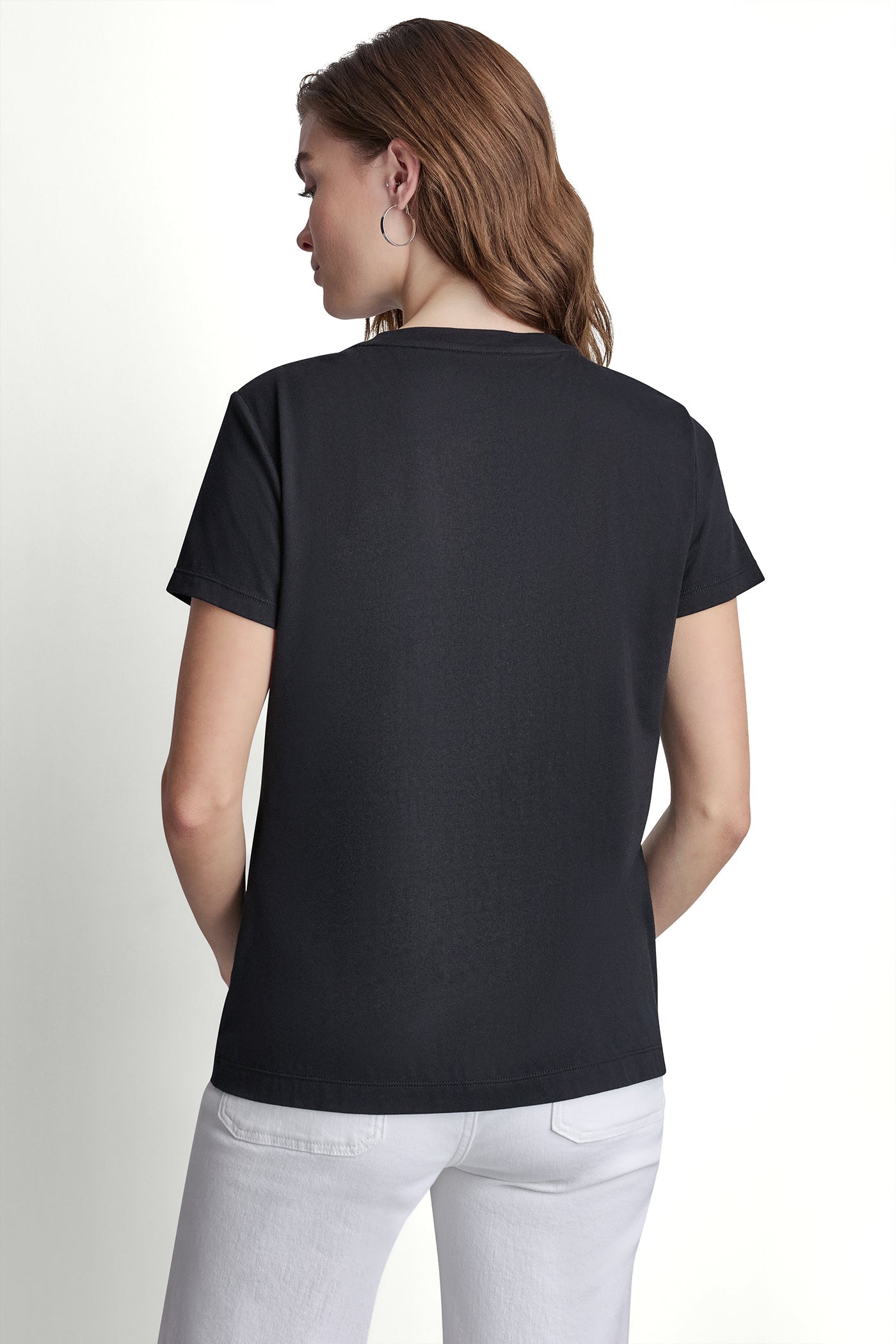 DKNY BIG APPLE RHINESTONE LOGO TEE