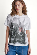 DKNY RHINESTONE NY STREETS LOGO TEE