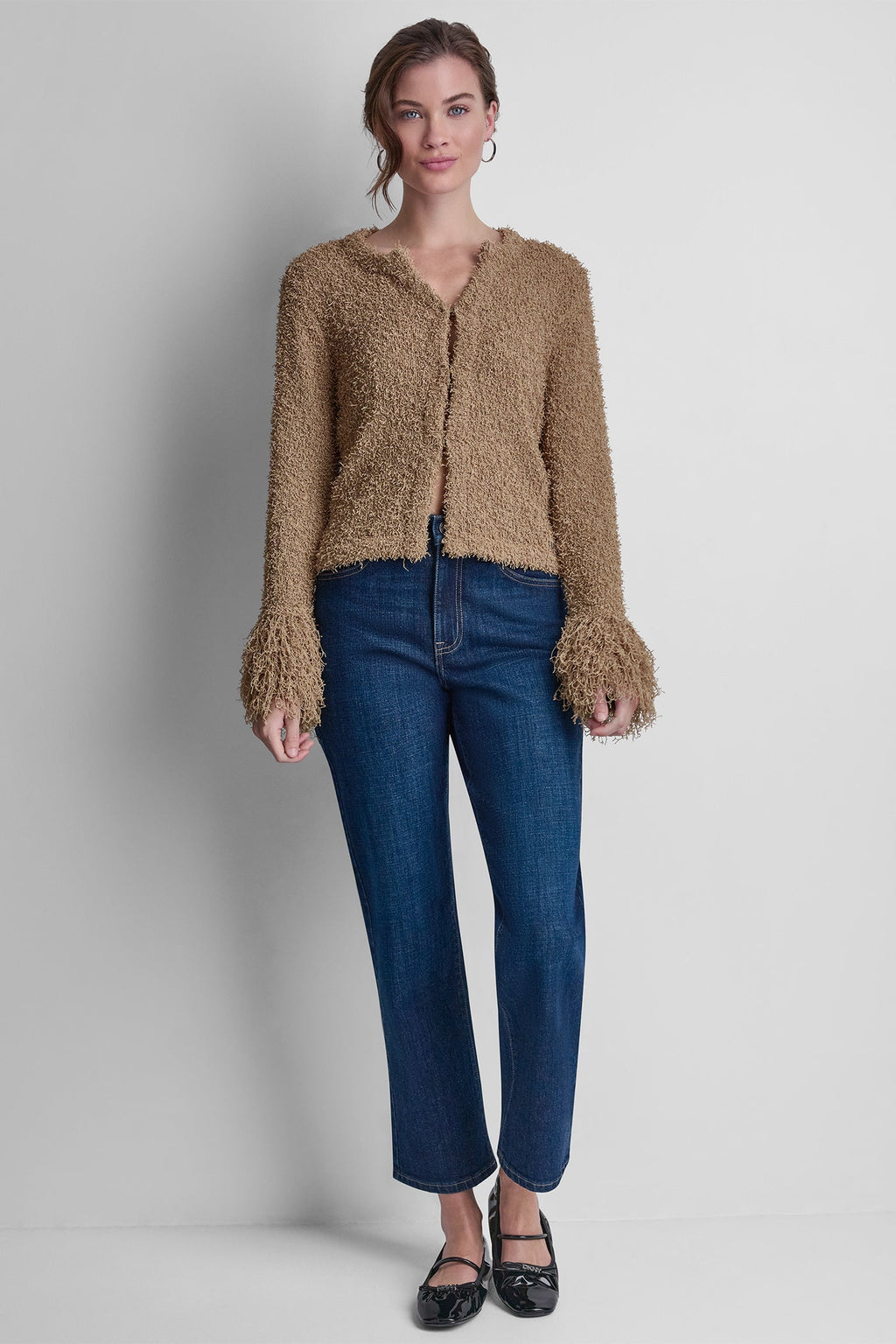 LONG SLEEVE FRINGE CARDIGAN