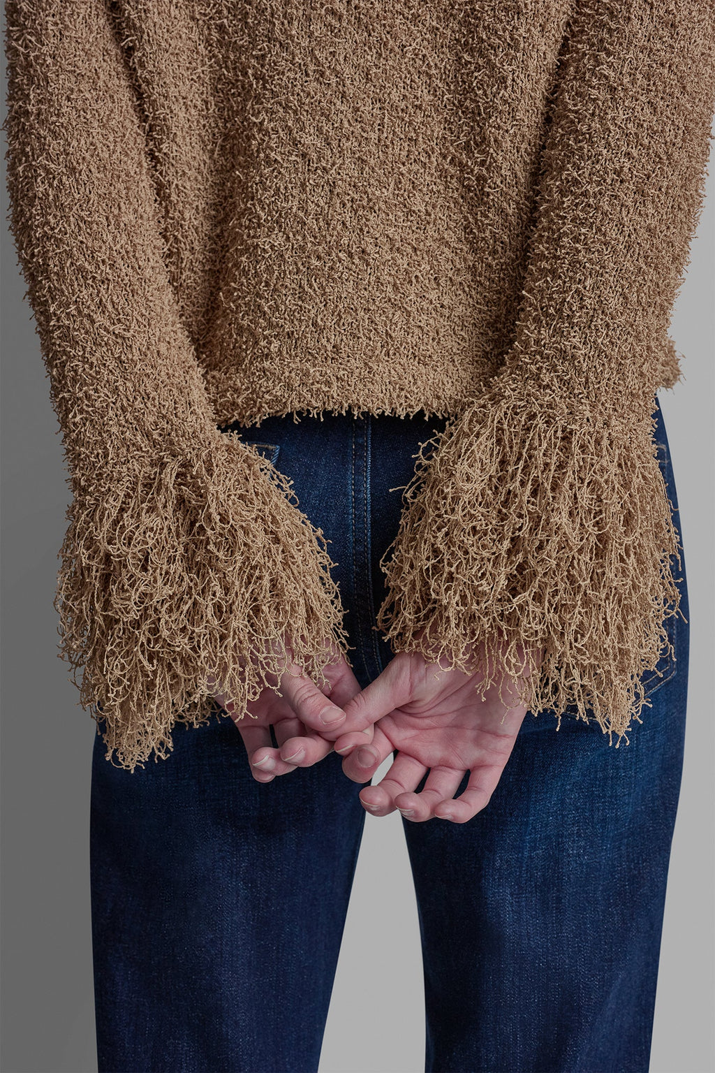 LONG SLEEVE FRINGE CARDIGAN