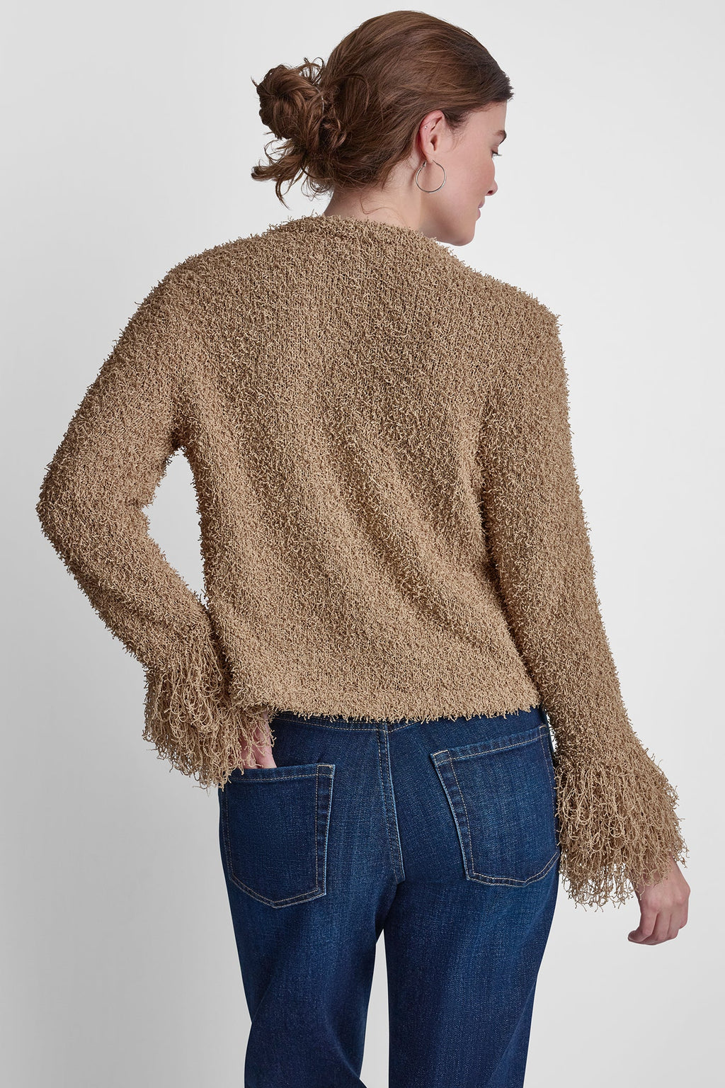 LONG SLEEVE FRINGE CARDIGAN