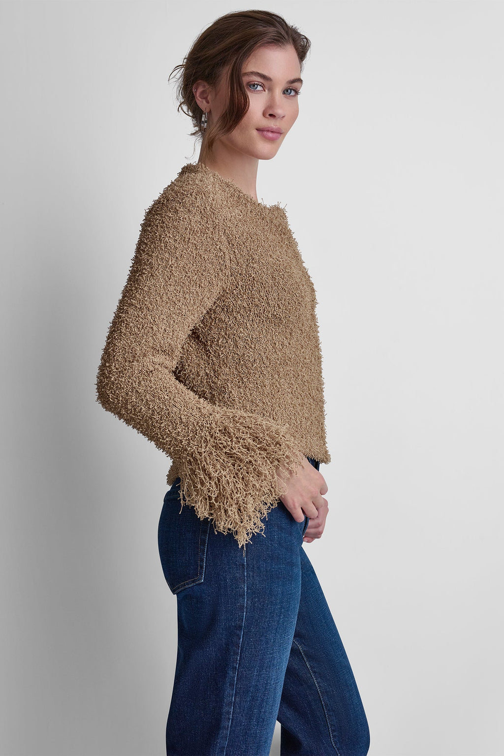 LONG SLEEVE FRINGE CARDIGAN