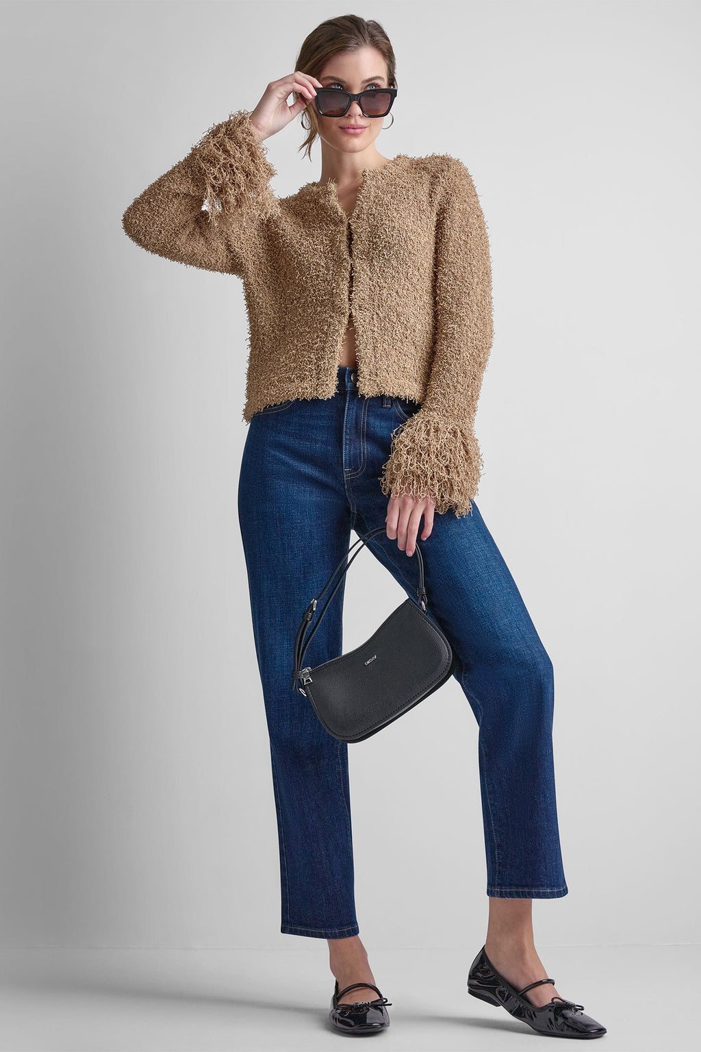 LONG SLEEVE FRINGE CARDIGAN