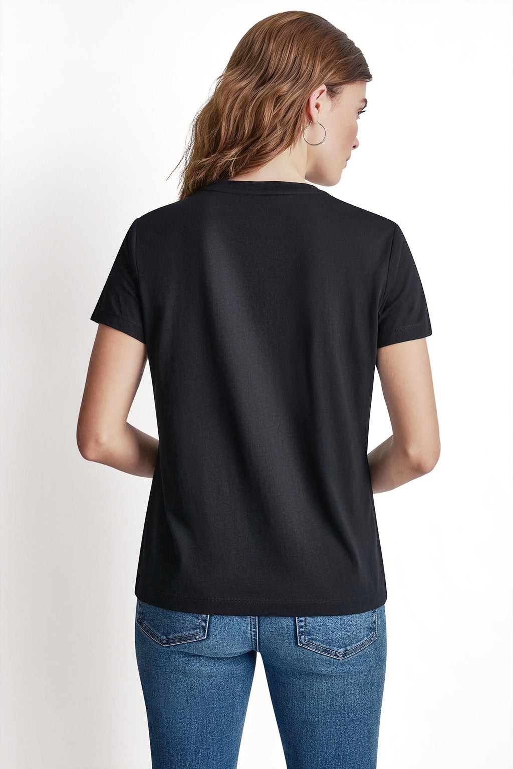 DKNY JEANS STACKED RHINESTONE DOME TEE
