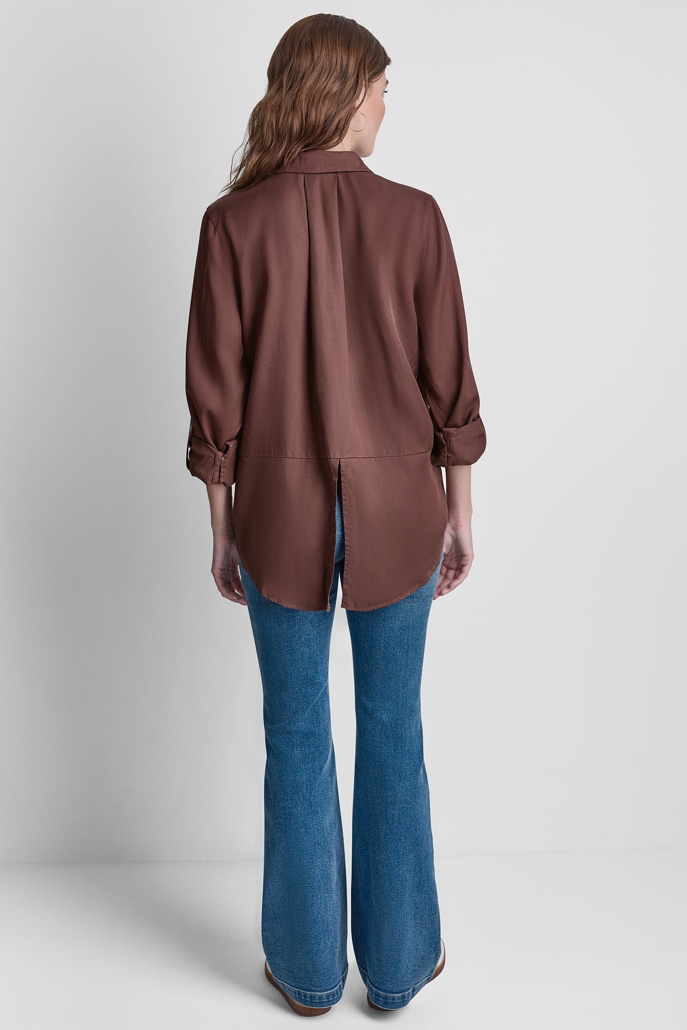 GARMENT DYE SPLIT BACK SHIRT