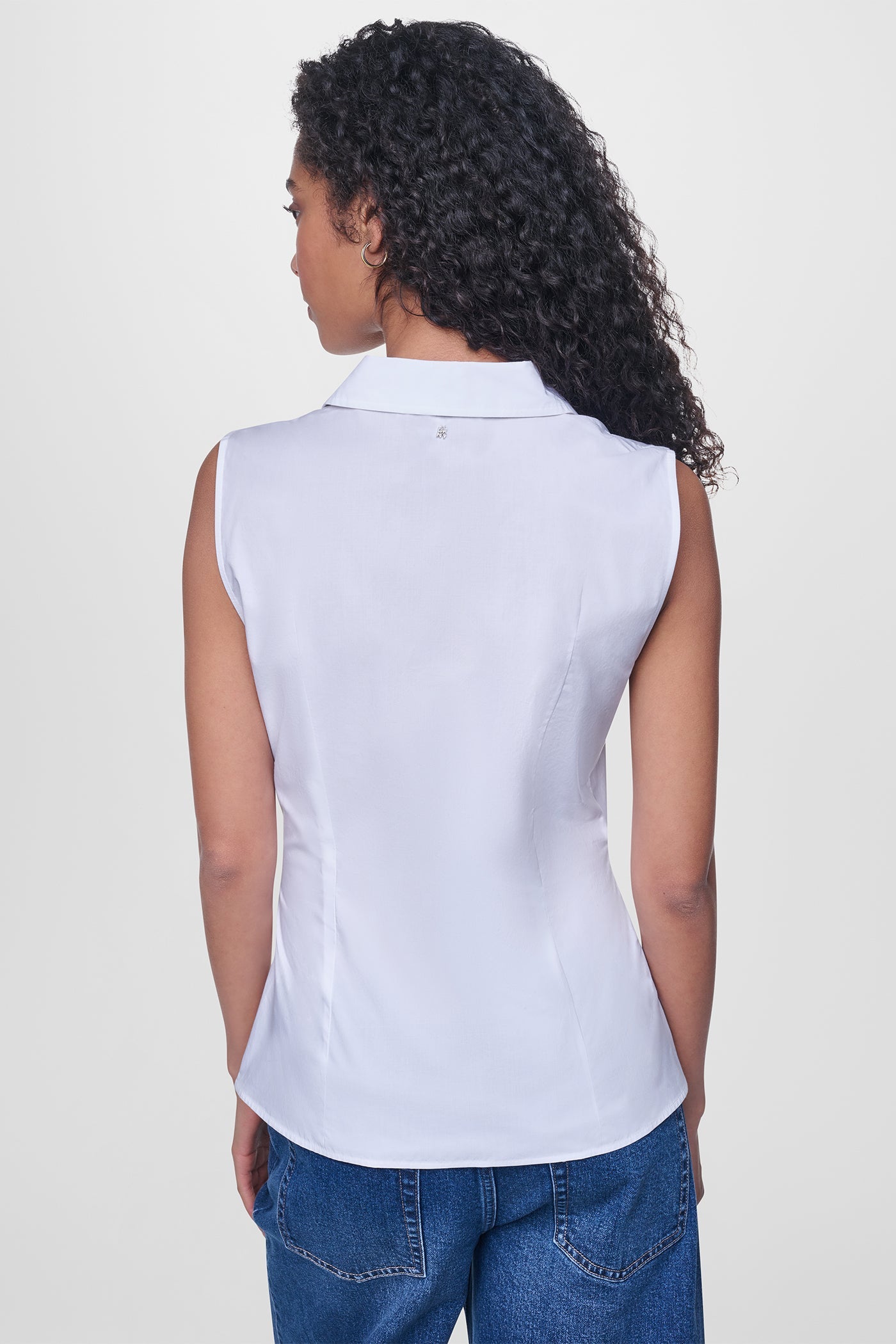 POPLIN TWIST FRONT SHIRT
