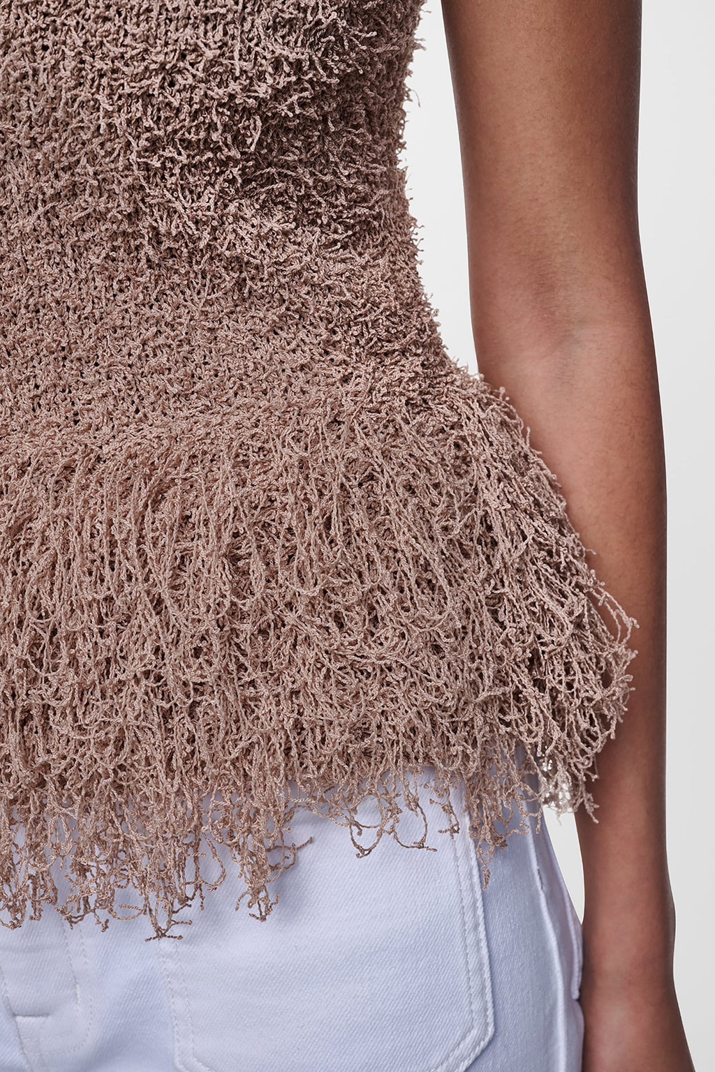 CROPPED FRINGE TANK