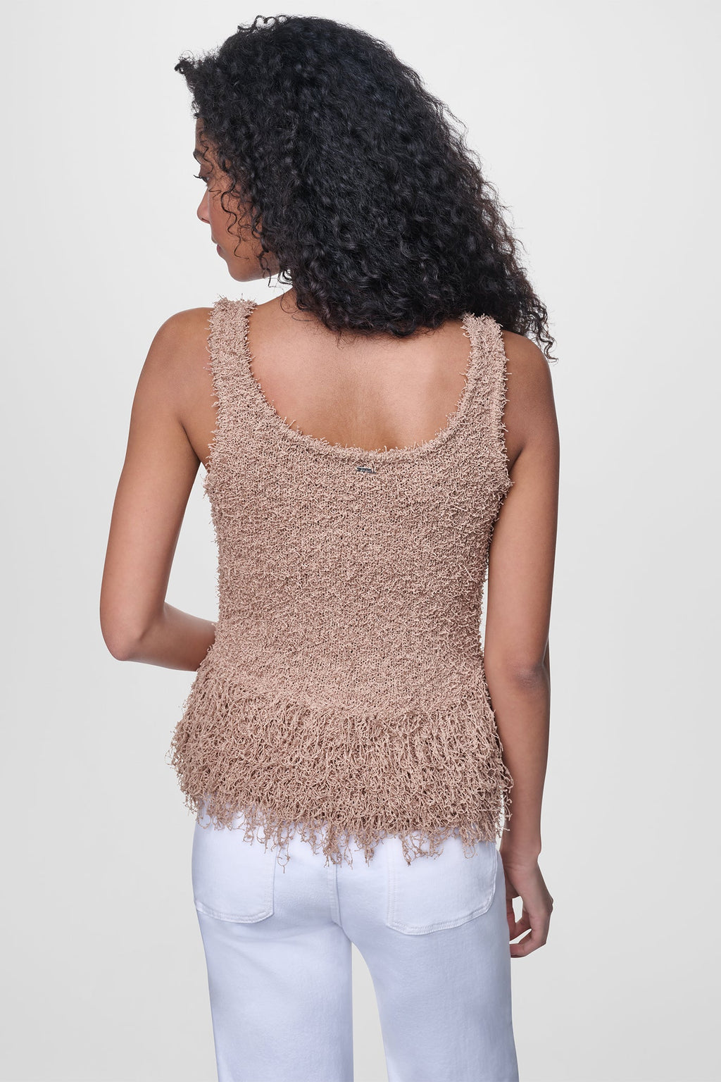 CROPPED FRINGE TANK