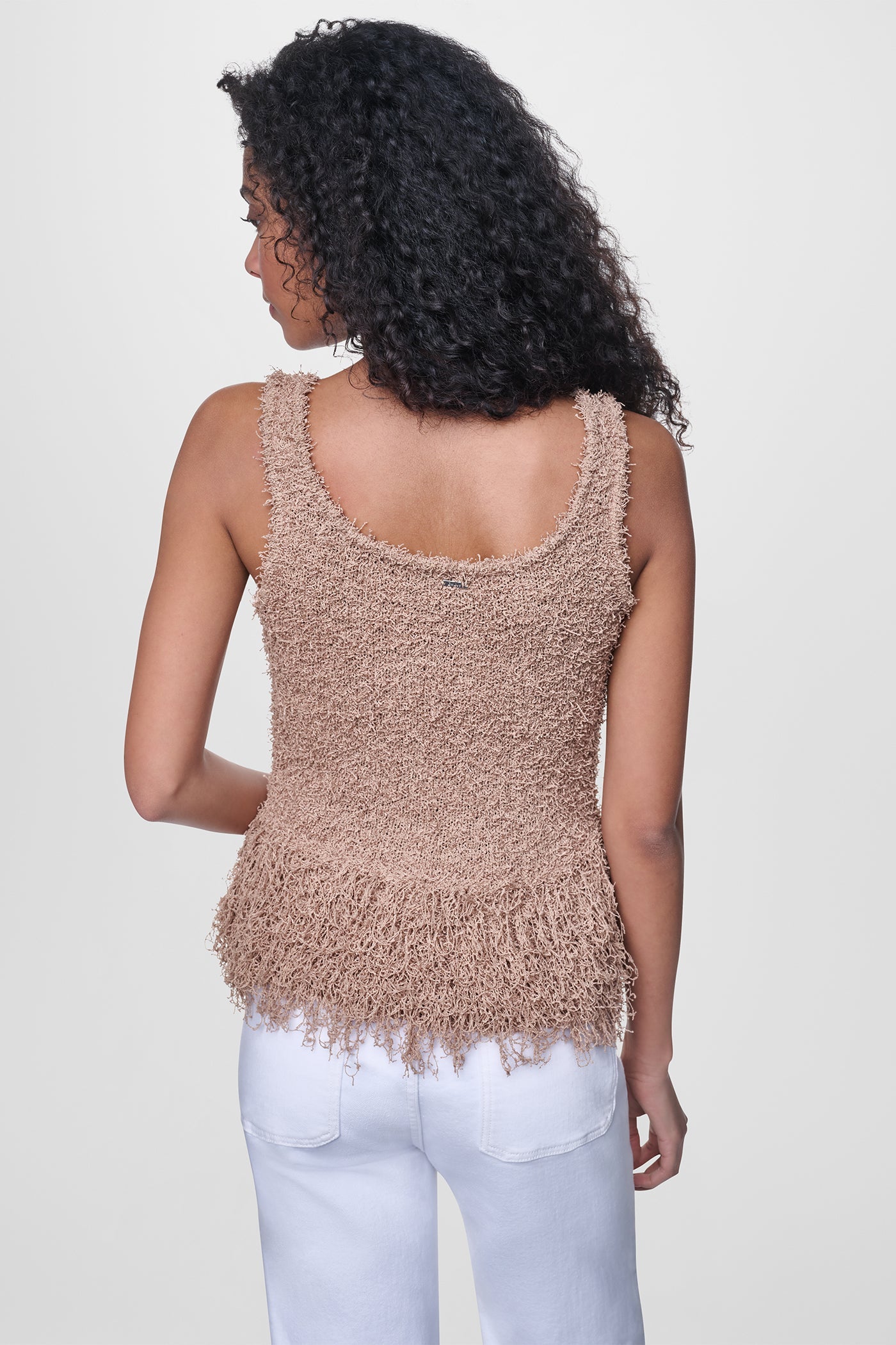 CROPPED FRINGE TANK