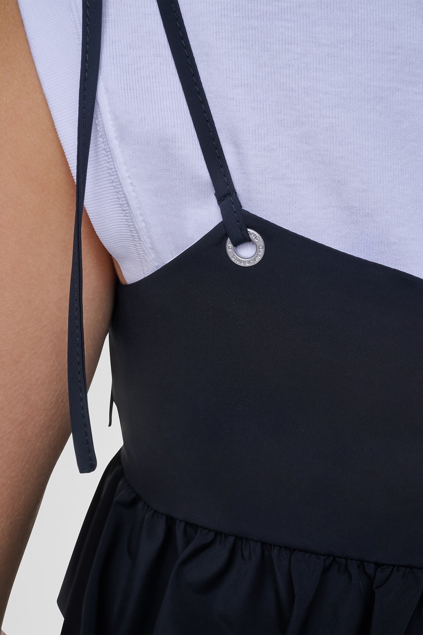 PEPLUM TANK WITH TIED STRAPS