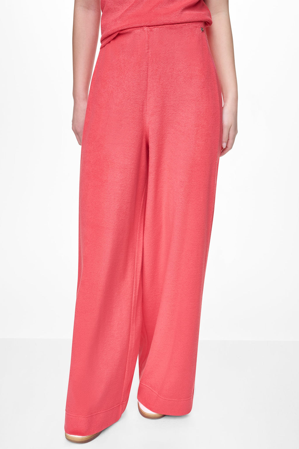 TOWELLING TERRY HIGH RISE WIDE LEG PANT