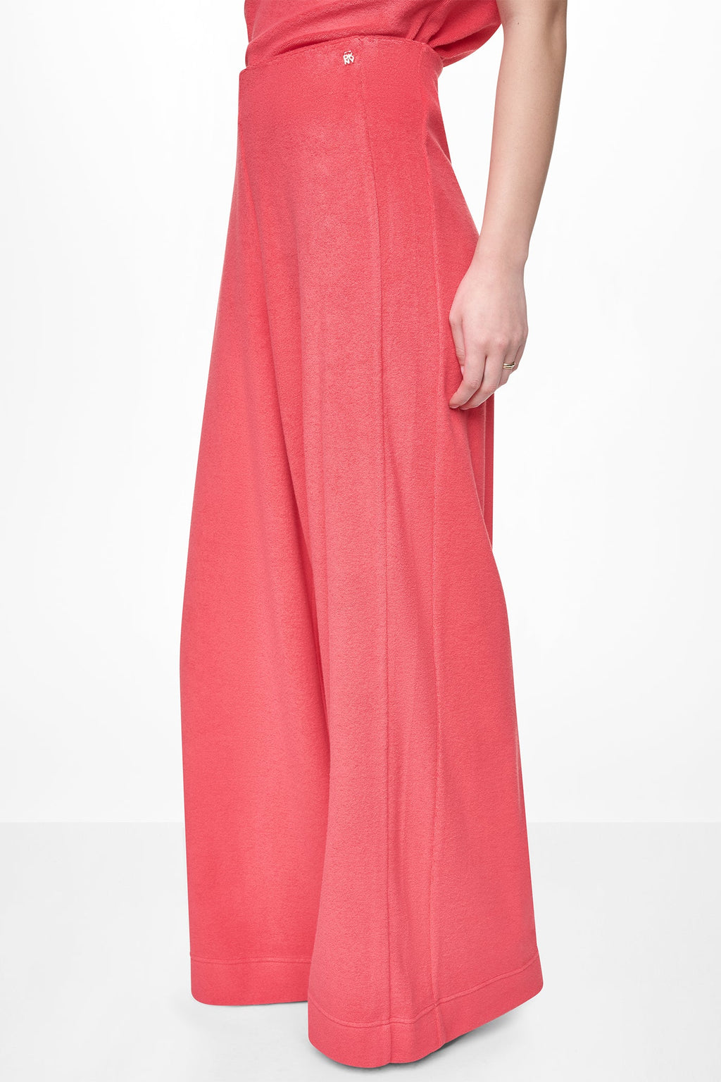 TOWELLING TERRY HIGH RISE WIDE LEG PANT