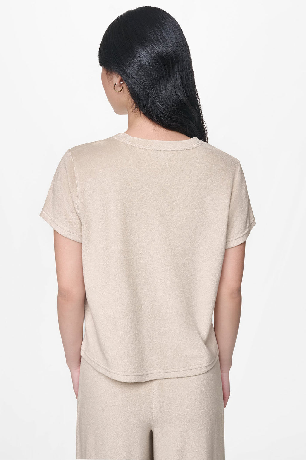 TOWELLING TERRY CREW NECK TEE