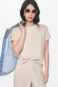TOWELLING TERRY CREW NECK TEE