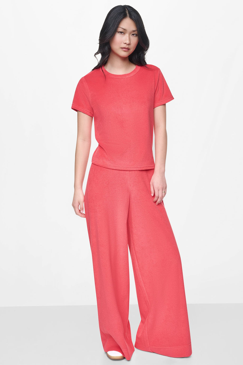 TOWELLING TERRY CREW NECK TEE