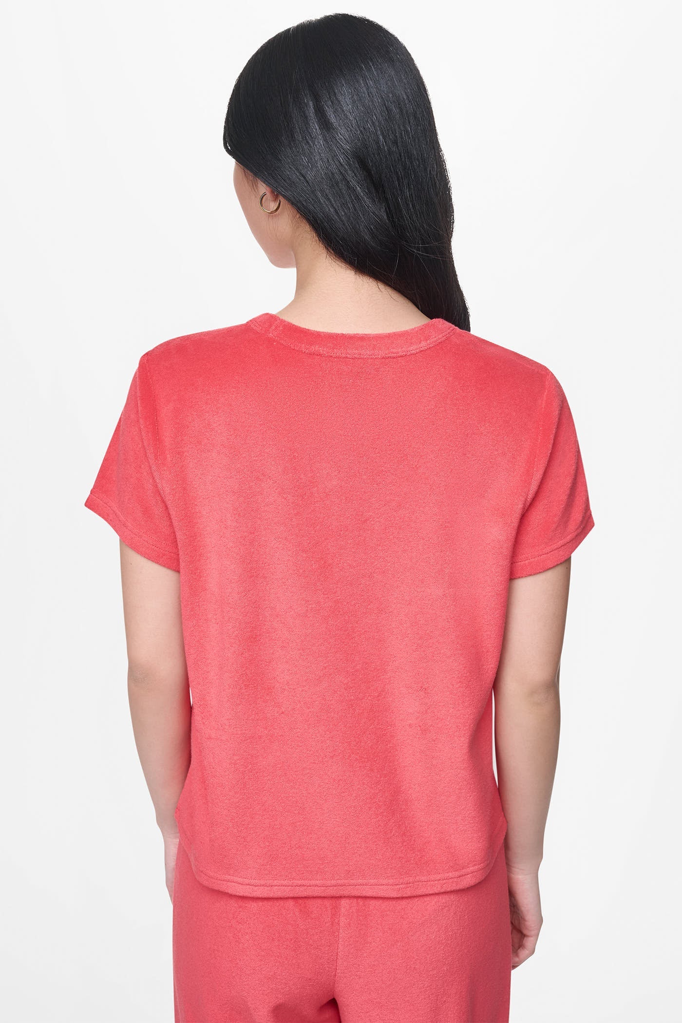 TOWELLING TERRY CREW NECK TEE