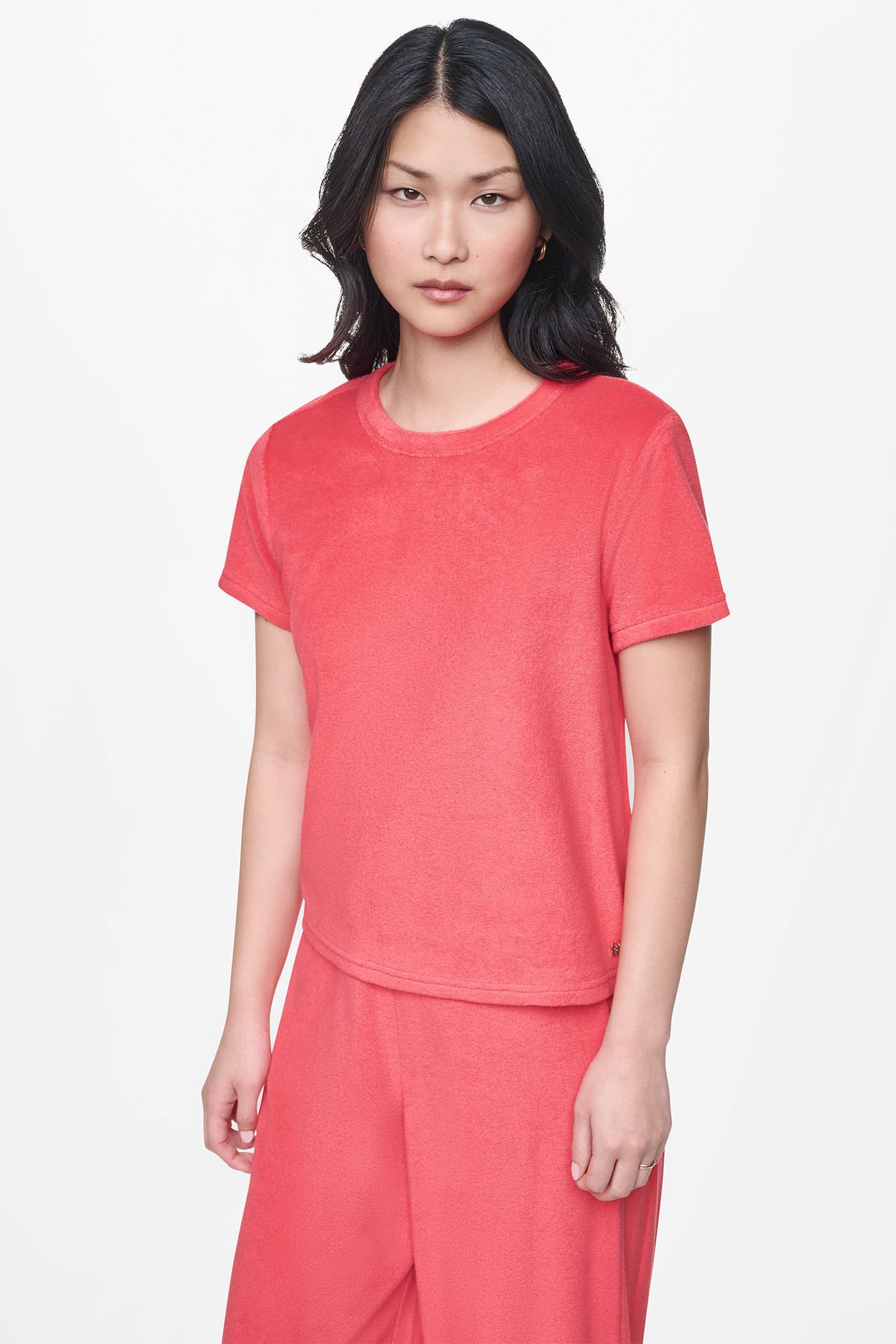 TOWELLING TERRY CREW NECK TEE