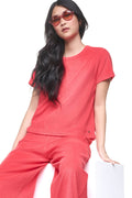 TOWELLING TERRY CREW NECK TEE