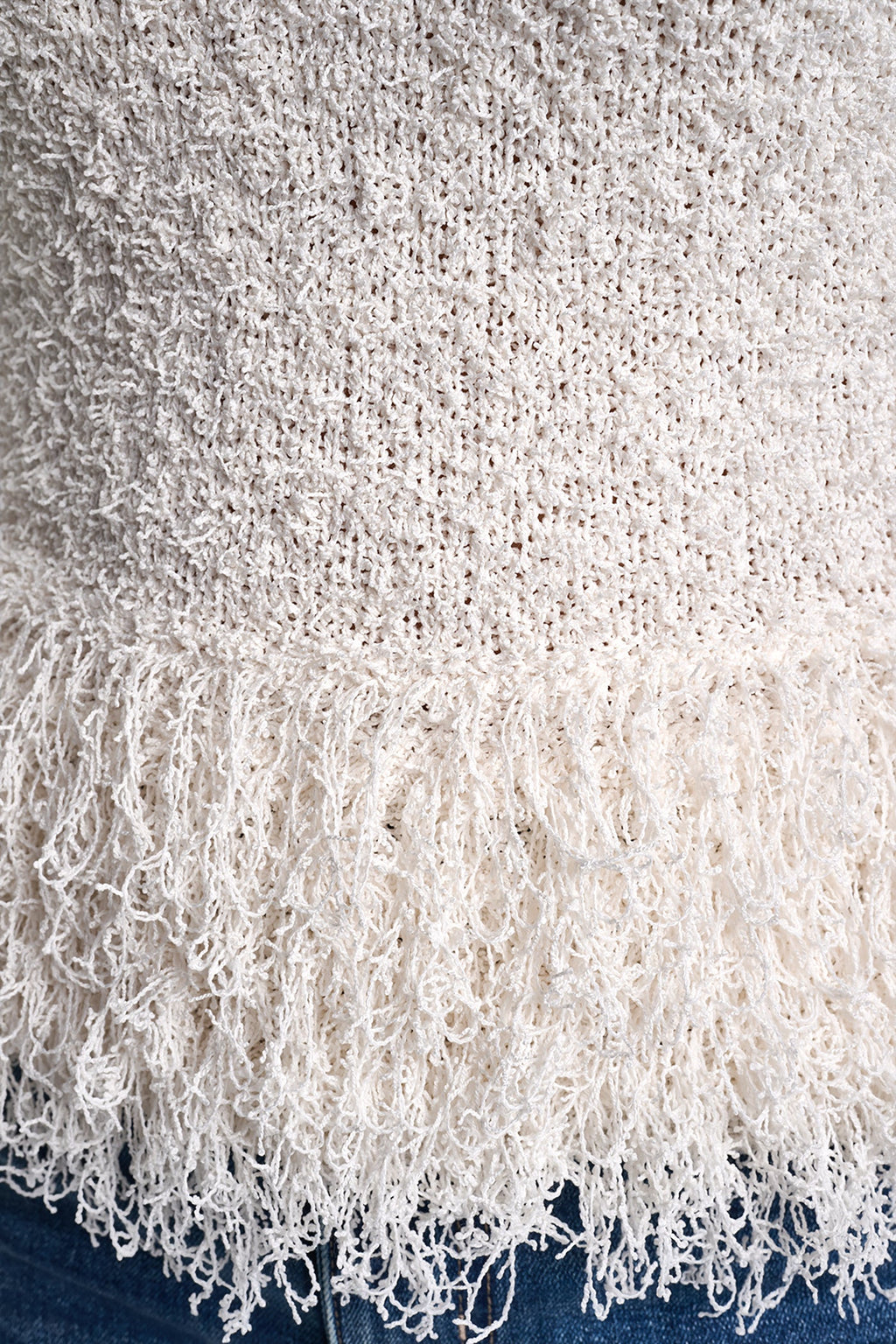 CROPPED FRINGE TANK