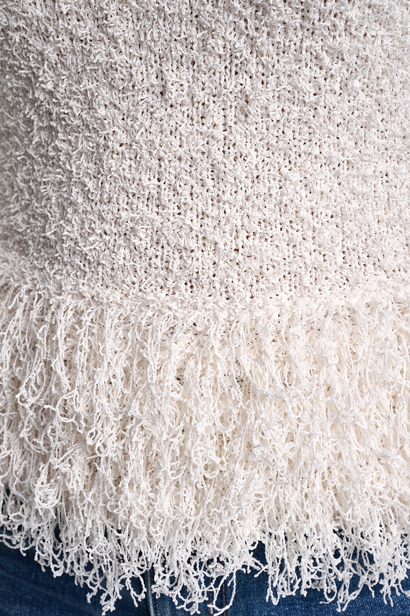 CROPPED FRINGE TANK