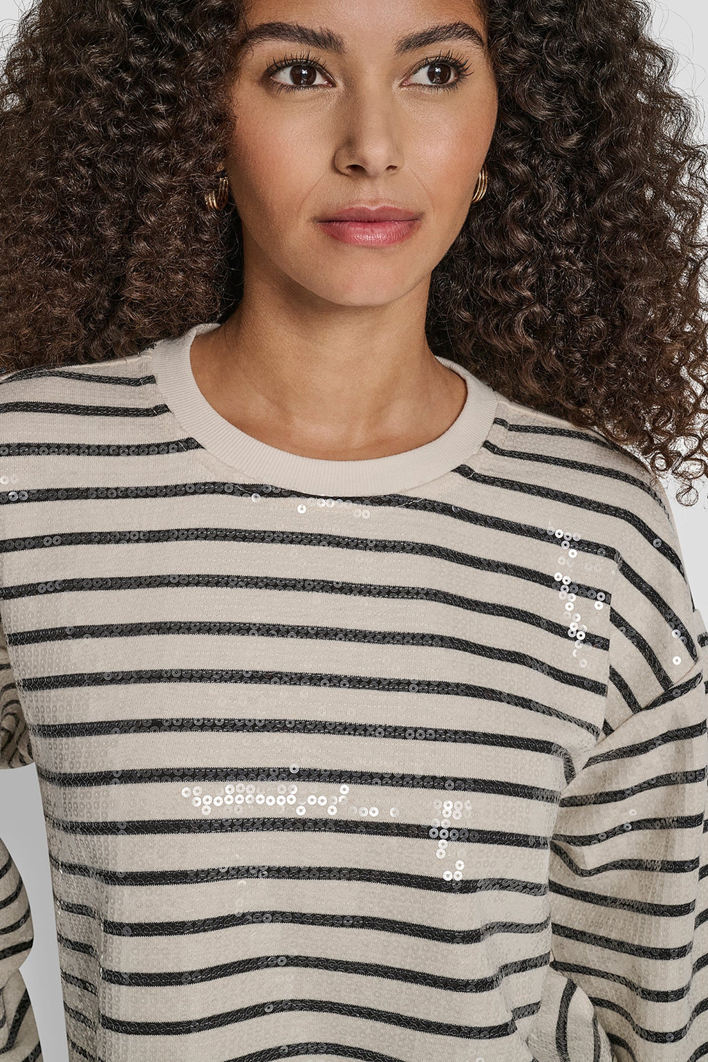 SEQUINS LONG SLEEVE SWEATSHIRT