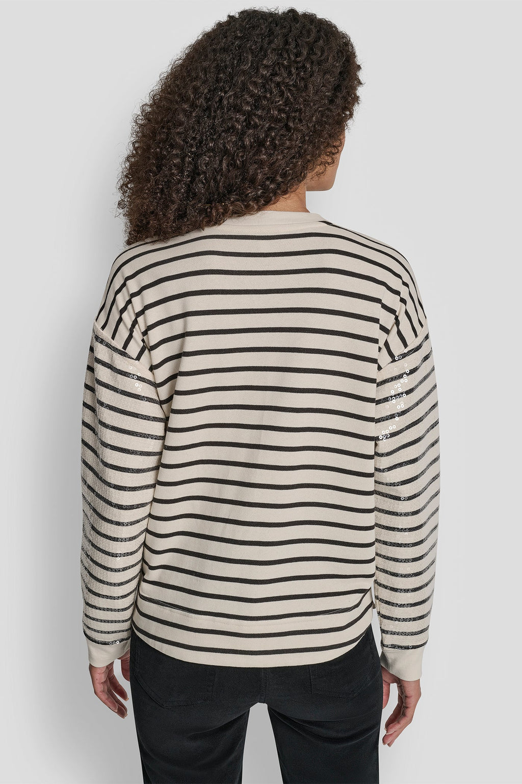 SEQUINS LONG SLEEVE SWEATSHIRT