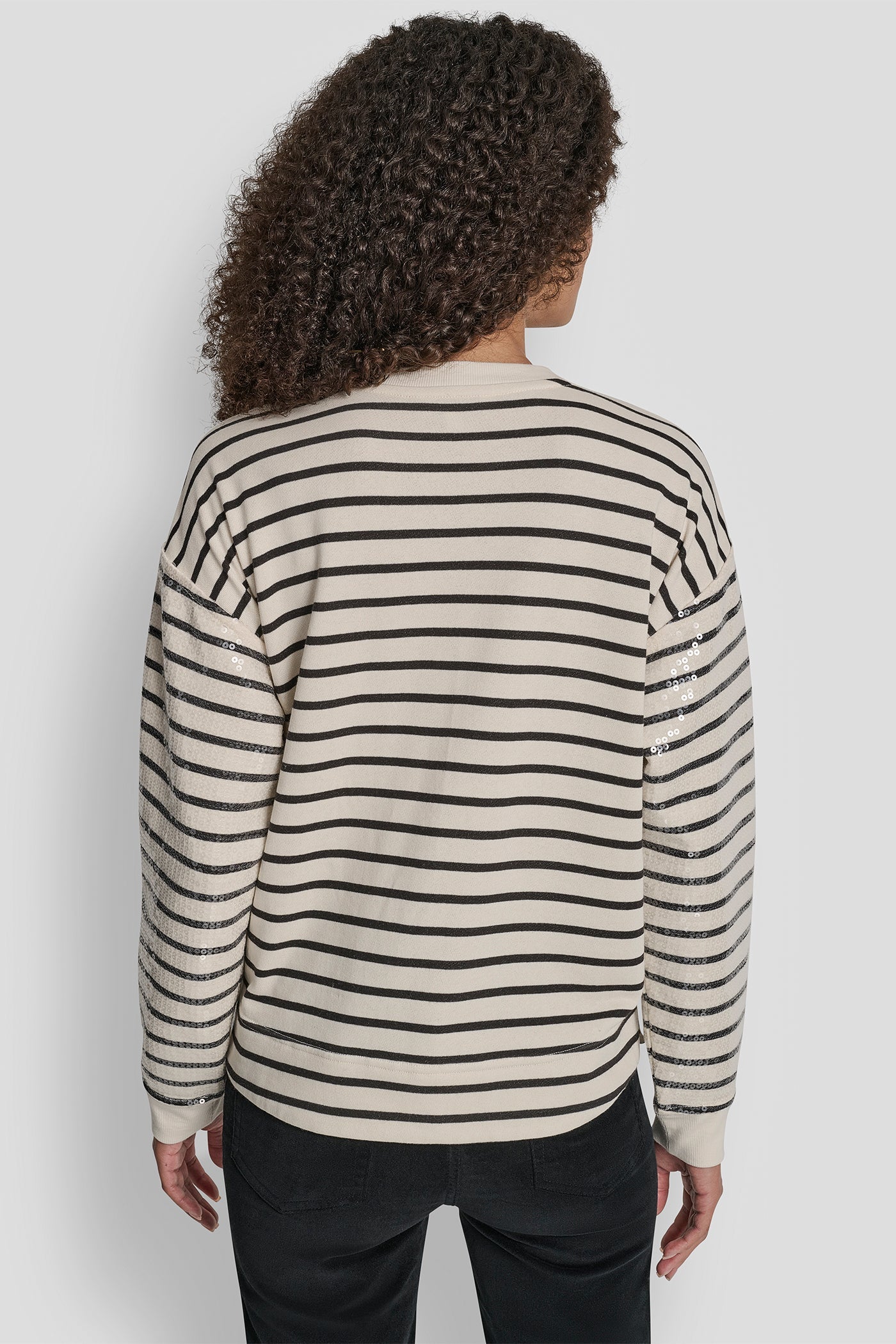 SEQUINS LONG SLEEVE SWEATSHIRT