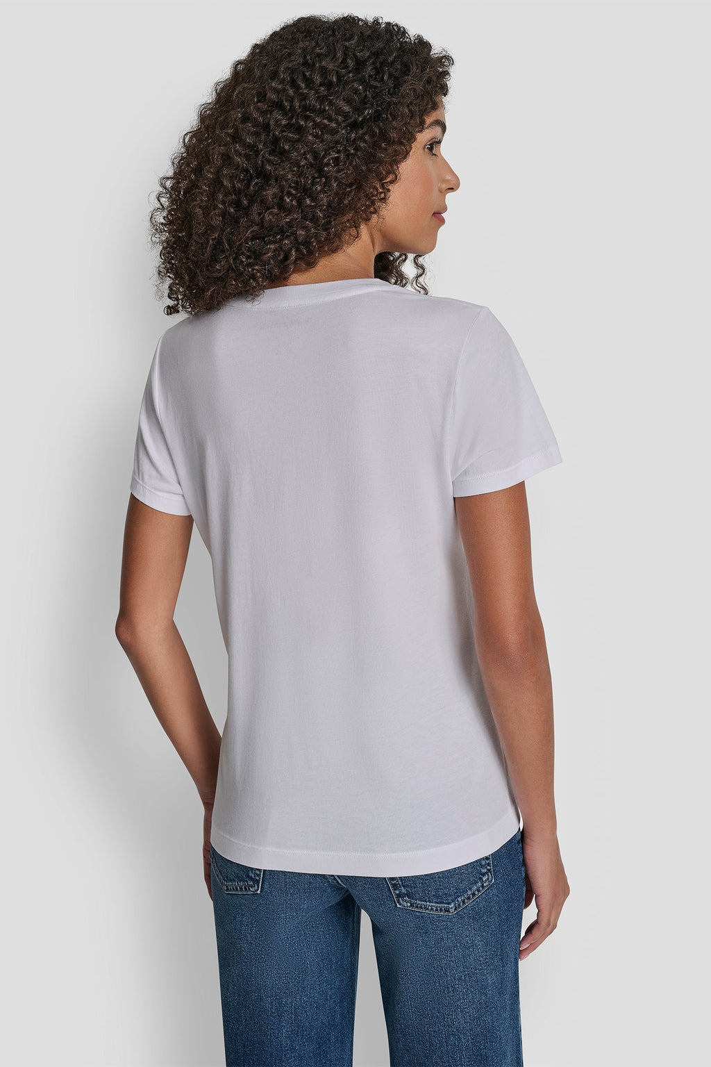 DKNY SEQUIN LOGO CREW NECK TEE
