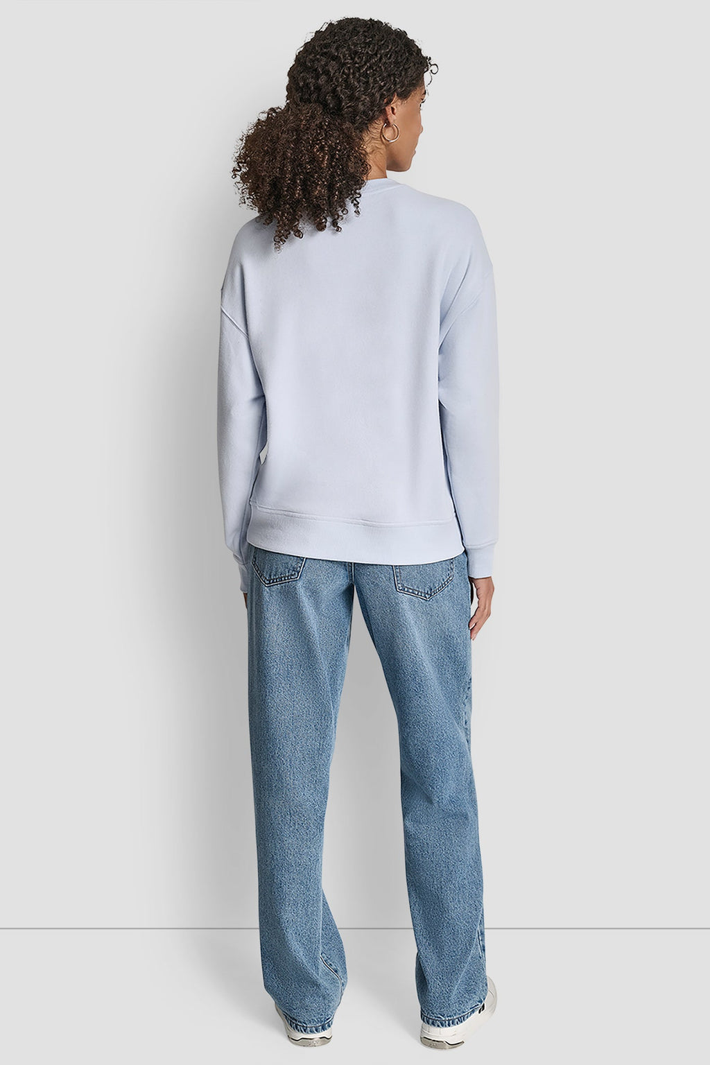 DKNY JEANS CHAINSTITCH OUTLINE LOGO SWEATSHIRT
