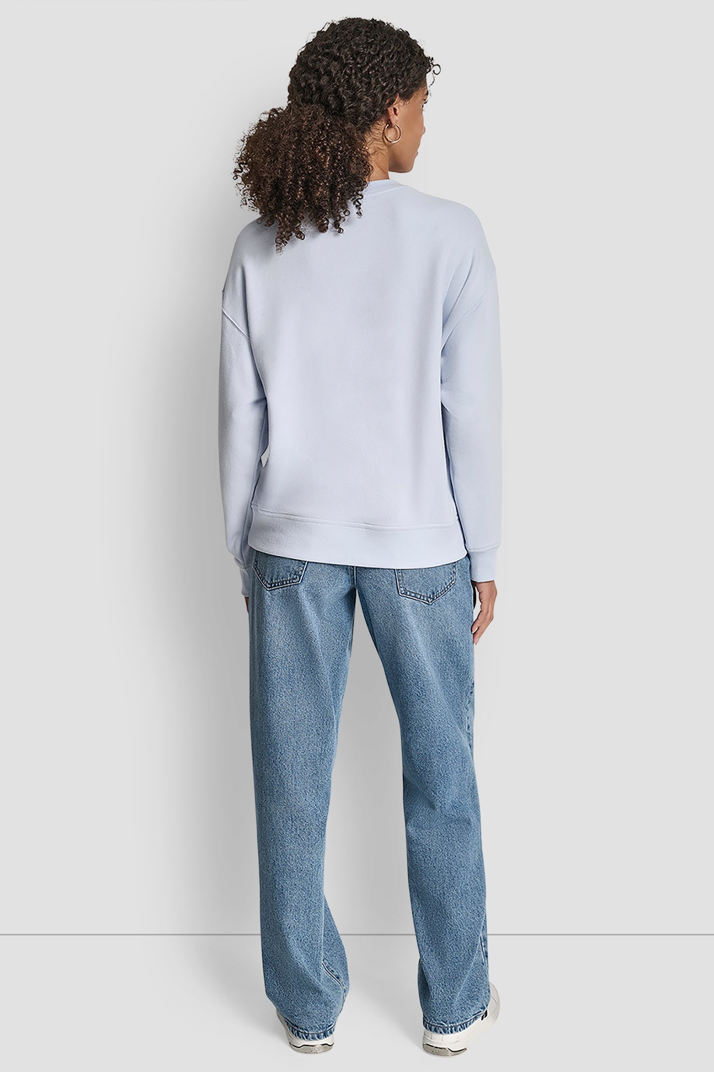 DKNY JEANS CHAINSTITCH OUTLINE LOGO SWEATSHIRT