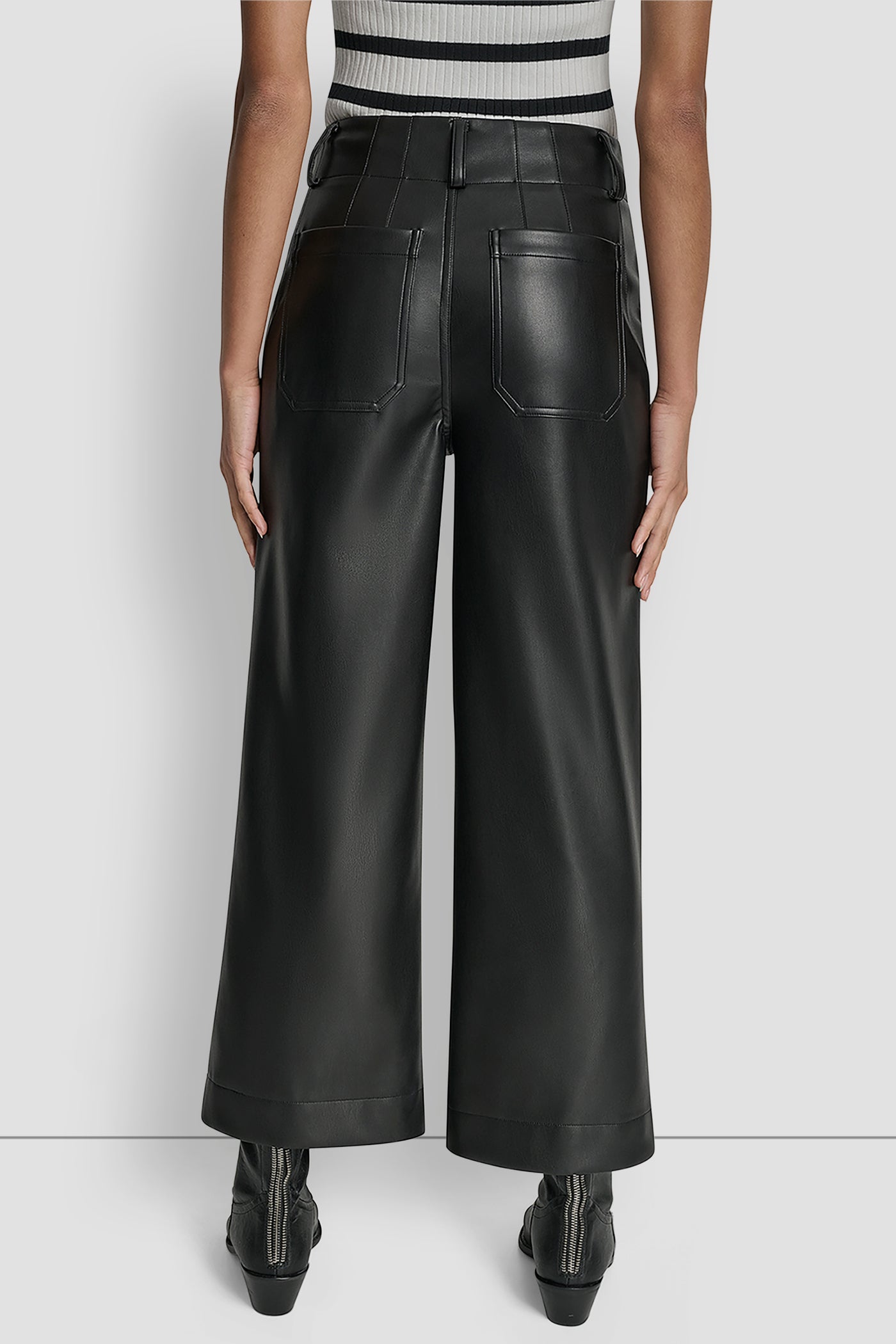 HIGH-RISE CROPPED WIDE LEG PANT