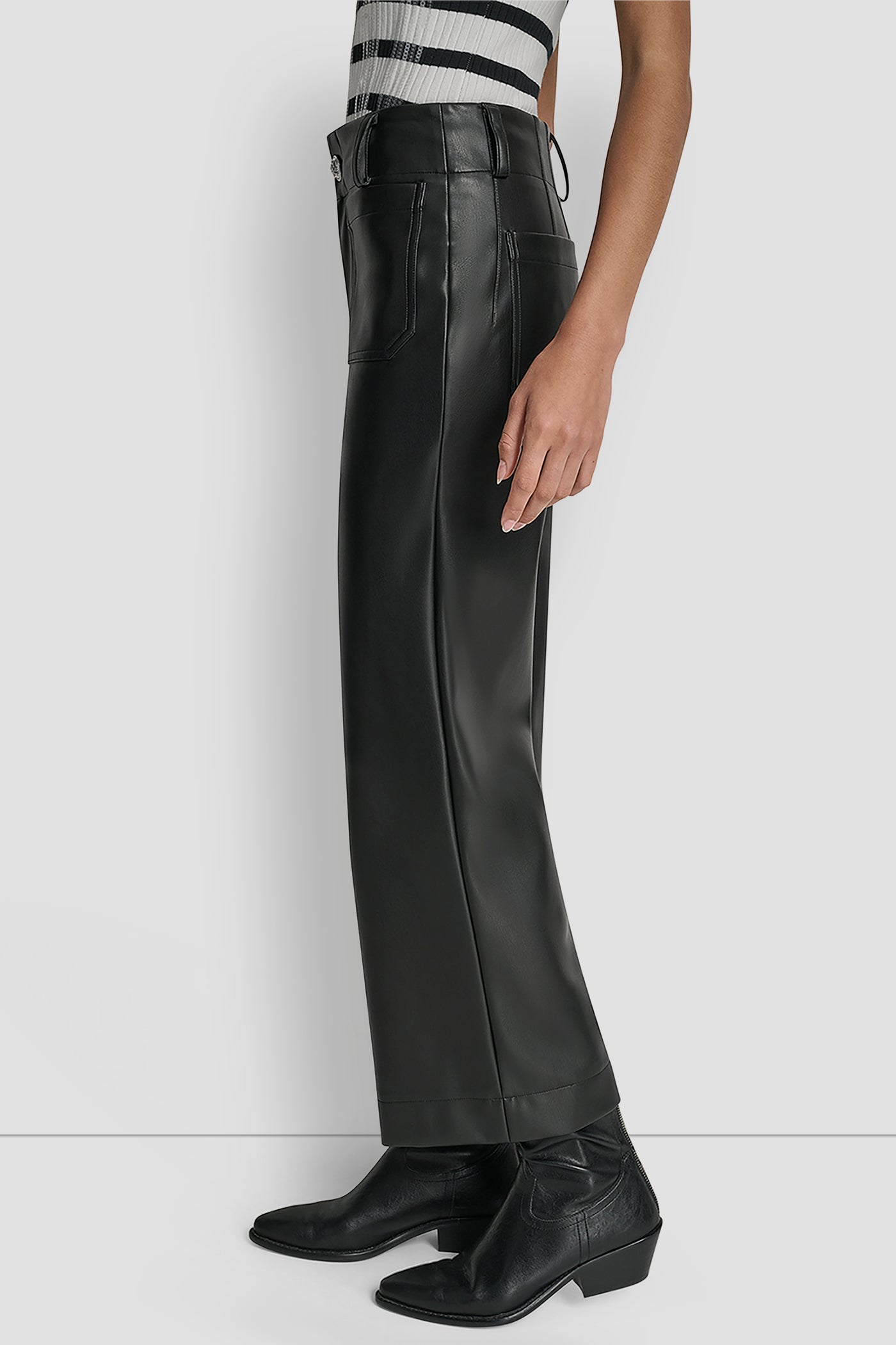 HIGH-RISE CROPPED WIDE LEG PANT