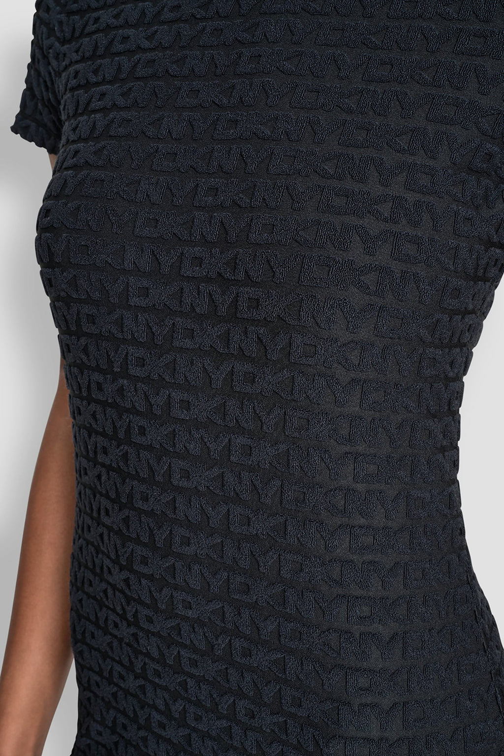 LOGO JACQUARD CREW NECK DRESS