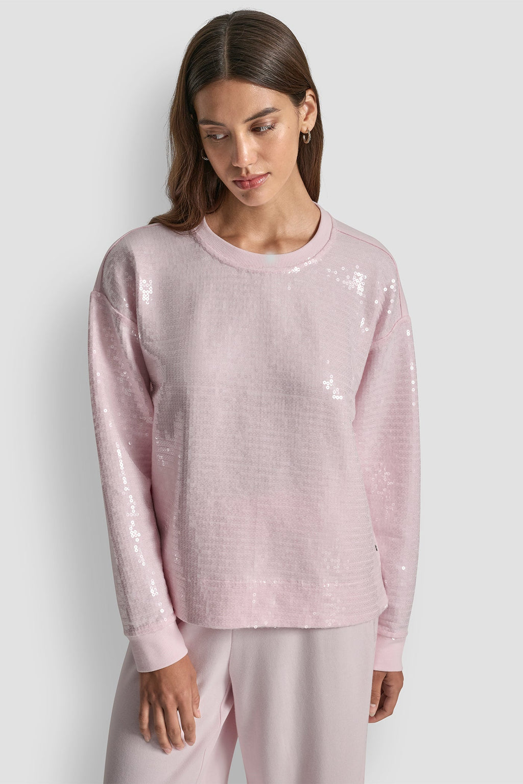 SEQUINS LONG SLEEVE SWEATSHIRT