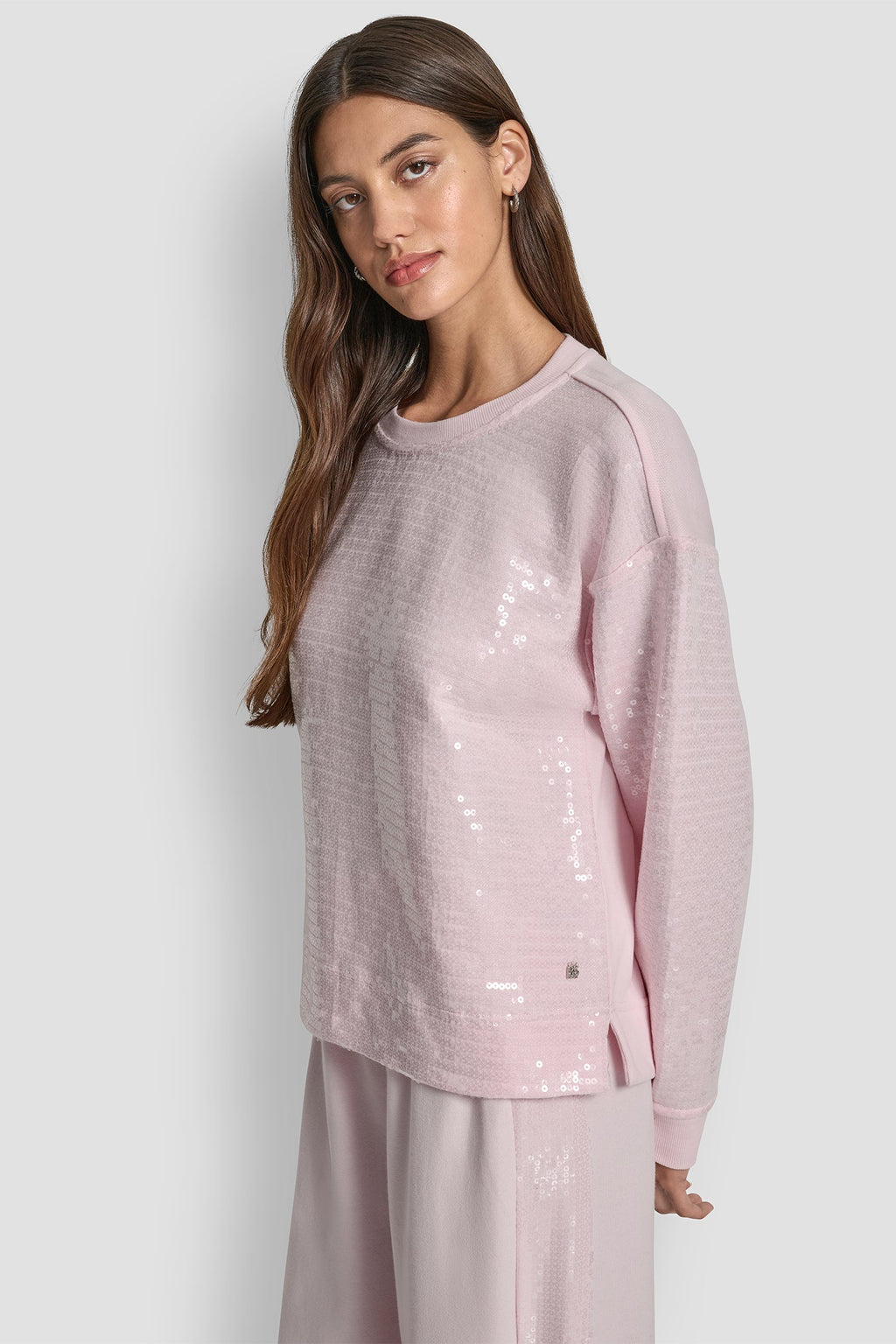 SEQUINS LONG SLEEVE SWEATSHIRT