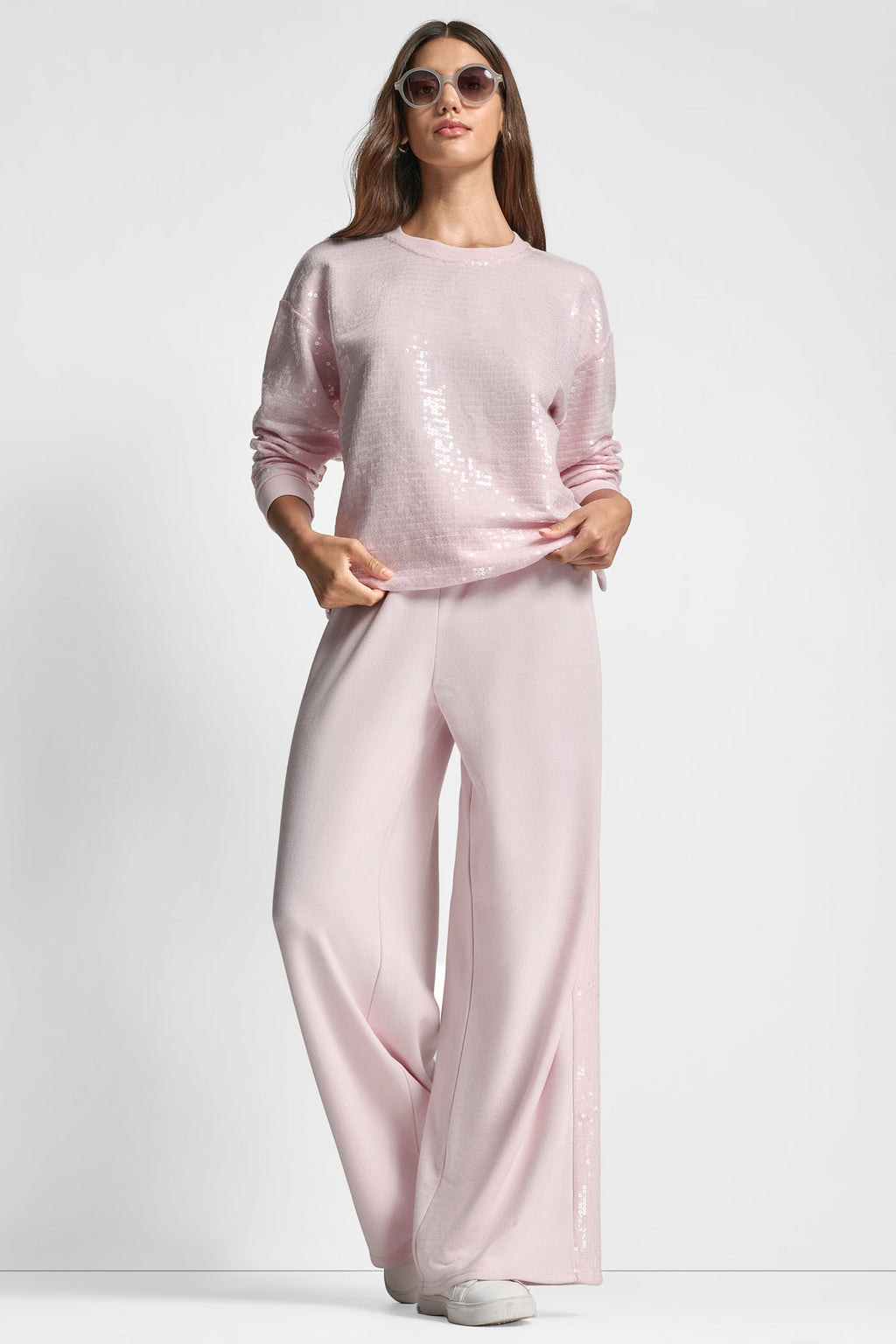 SEQUINS LONG SLEEVE SWEATSHIRT
