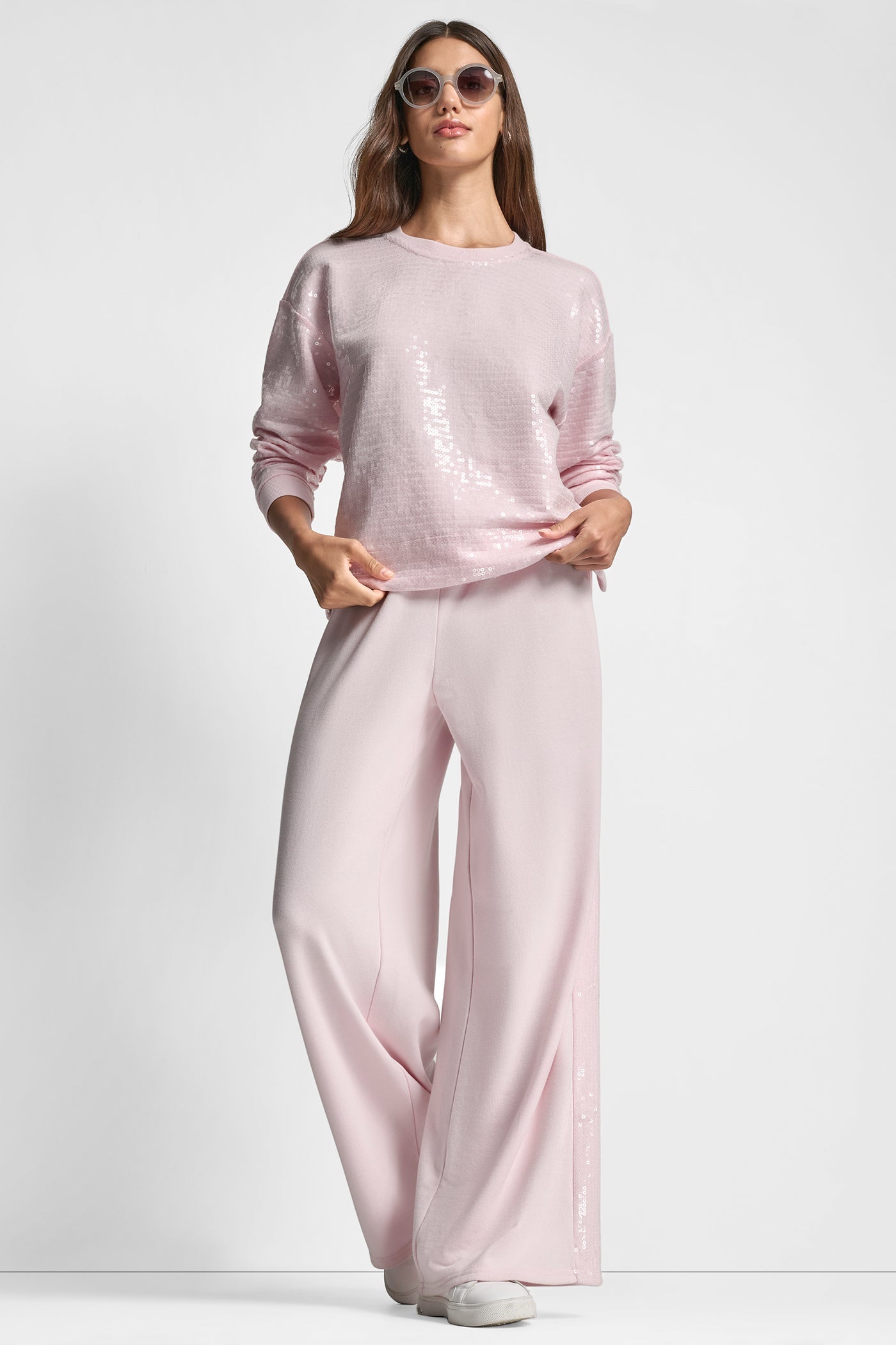 SEQUINS LONG SLEEVE SWEATSHIRT