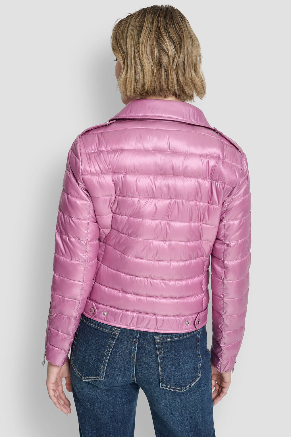 MOTO STYLE LIGHT WEIGHT PUFFER JACKET