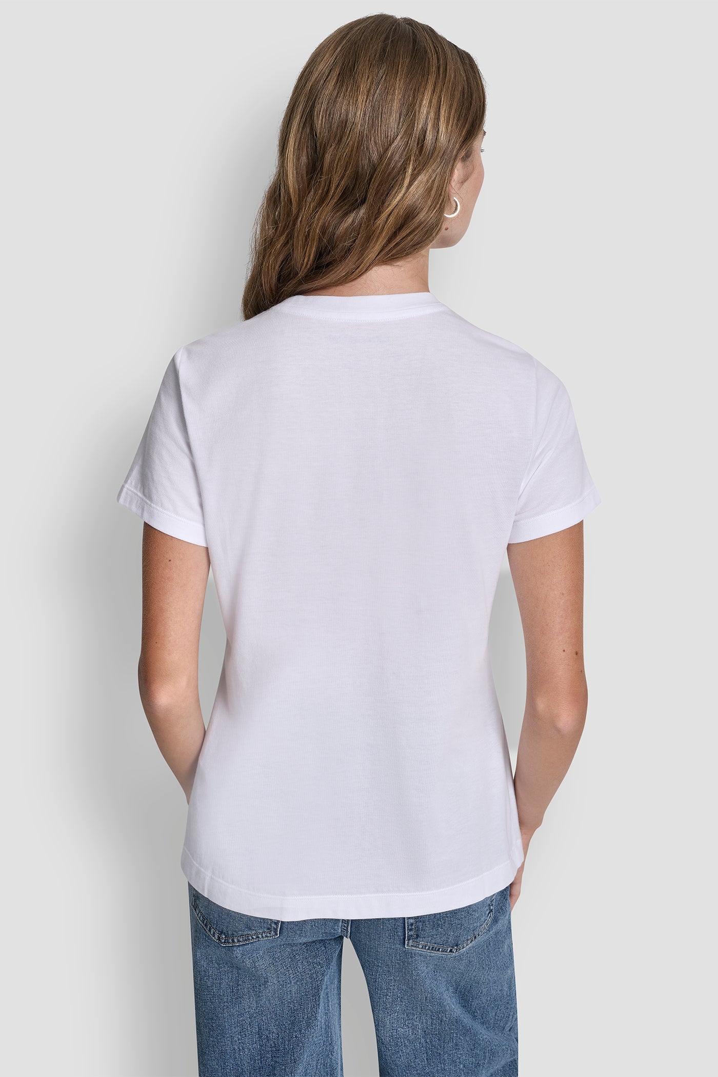 DKNY BOX RHINESTONE LOGO TEE