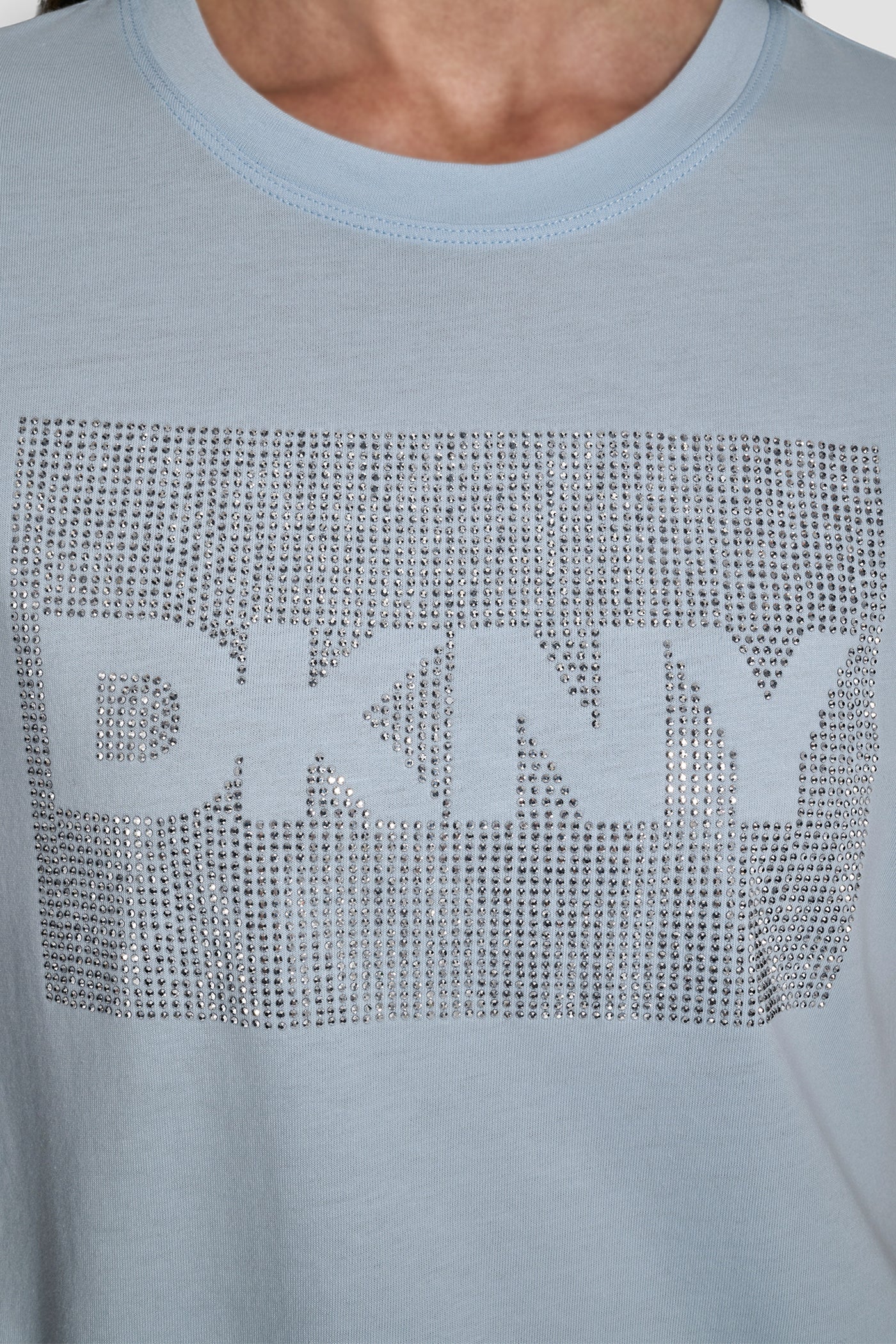 DKNY BOX RHINESTONE LOGO TEE