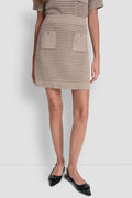 CROCHET STITCH SKIRT WITH FRONT POCKET