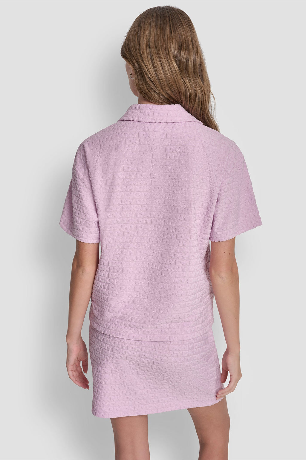 LOGO JACQUARD BOXY POLO TEE