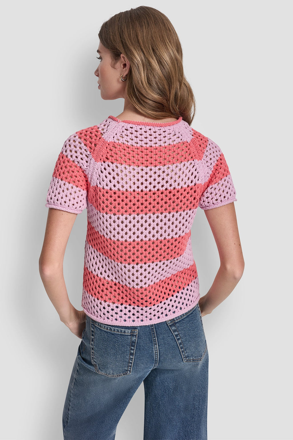 OPEN STITCH STRIPE SWEATER