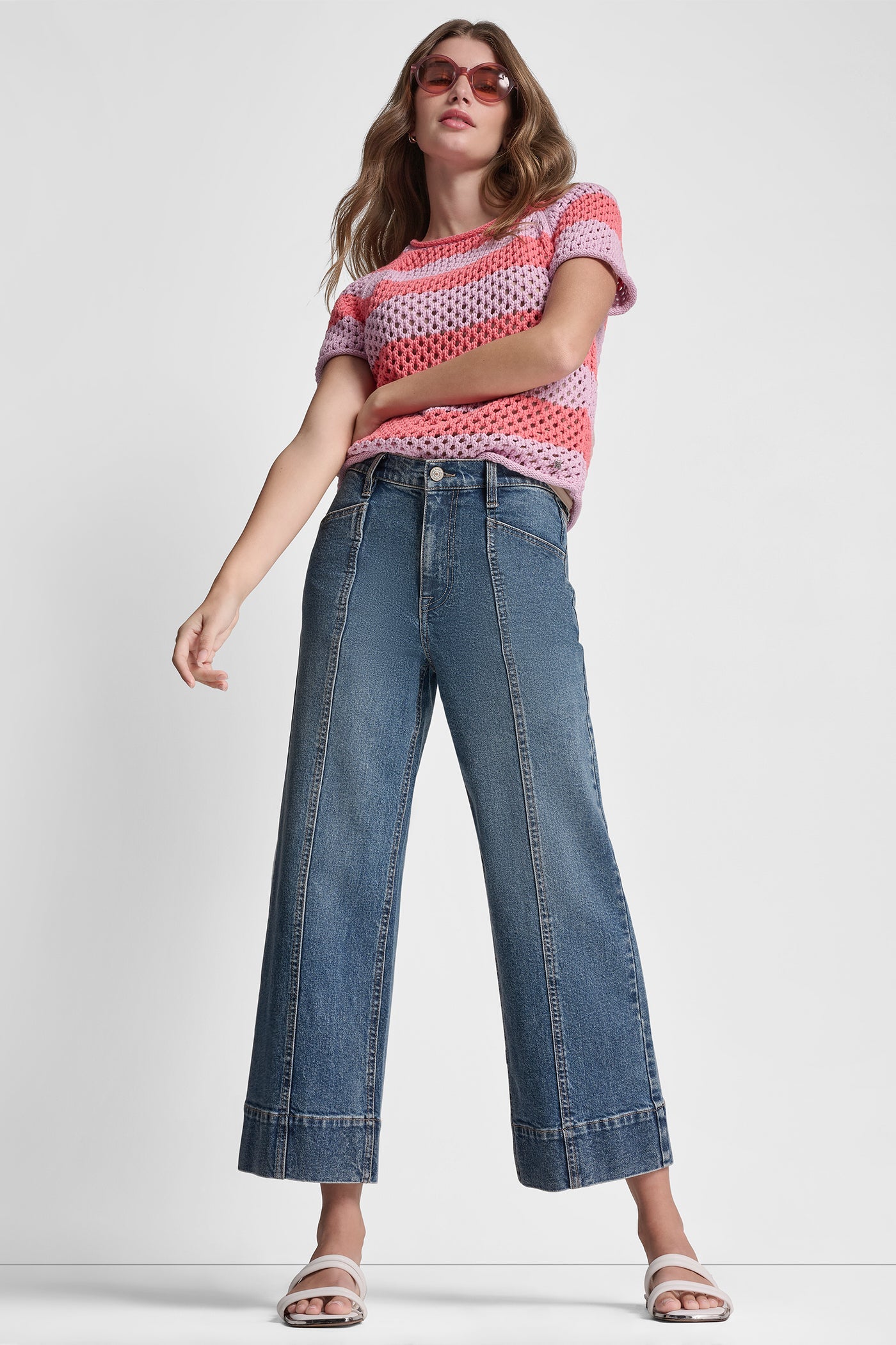 OPEN STITCH STRIPE SWEATER