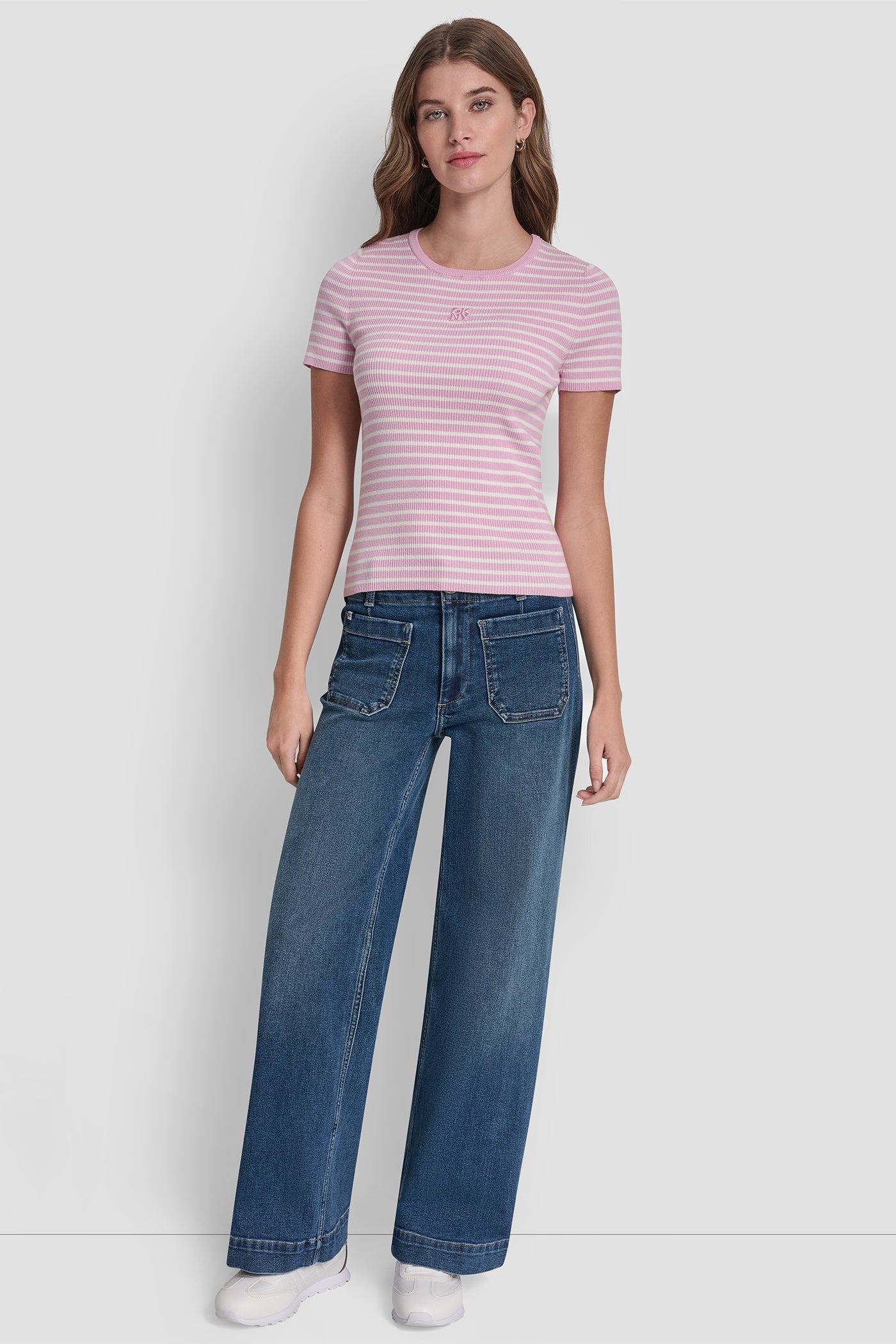 CREW NECK STRIPED TEE